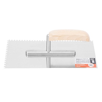 Кельма из нержавеющей стали зубчатая